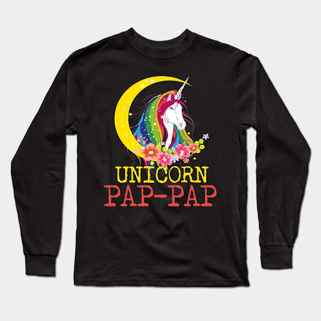 Unicorn Pap-Pap Long Sleeve T-Shirt by jrgmerschmann